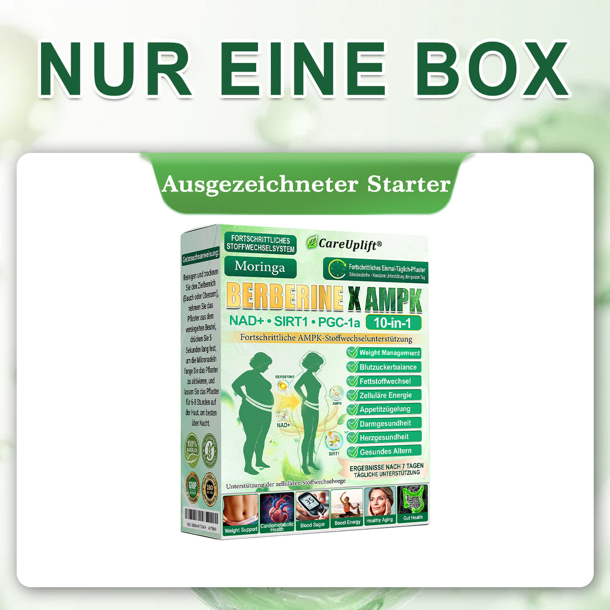 👩‍⚕️👩‍⚕️  CareUplift® MetaboX 10-IN-1 Berberin-AMPK-Pflaster