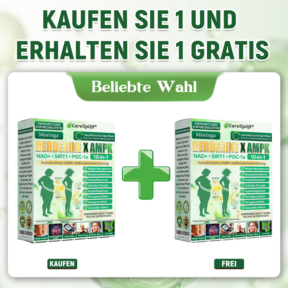 👩‍⚕️👩‍⚕️  CareUplift® MetaboX 10-IN-1 Berberin-AMPK-Pflaster