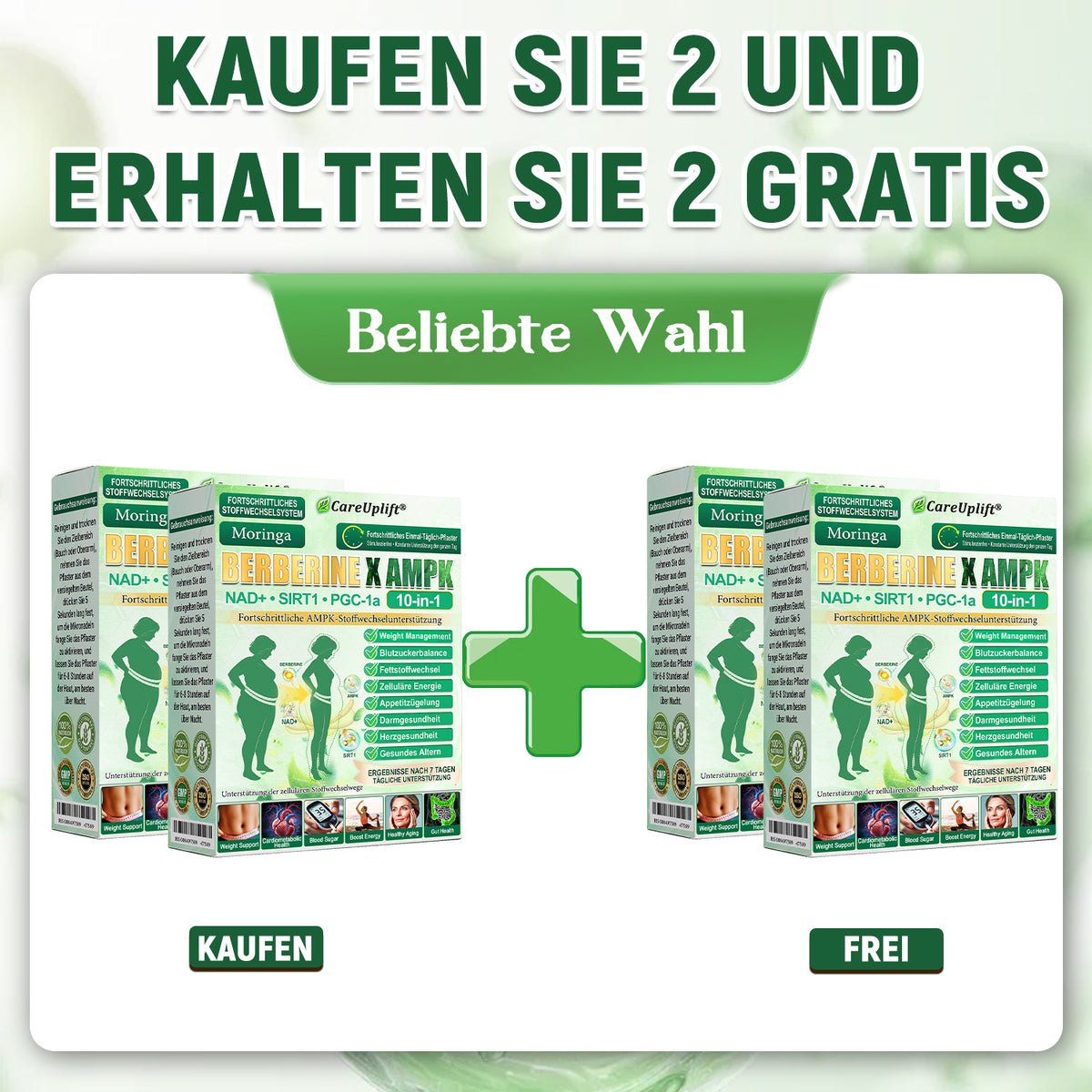 👩‍⚕️👩‍⚕️  CareUplift® MetaboX 10-IN-1 Berberin-AMPK-Pflaster