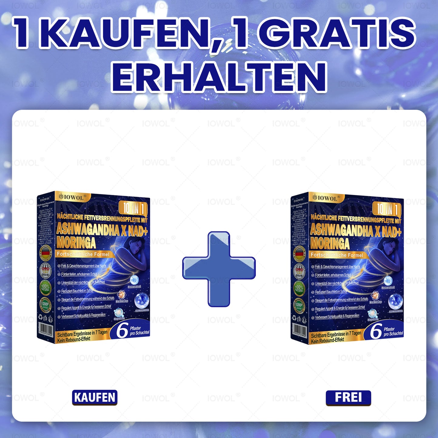 IOWOL® Nacht-Fettverbrennungs-Patches! Keine Pillen, kein Abfall, kein Aufwand & 100 % Ergebnisse.
