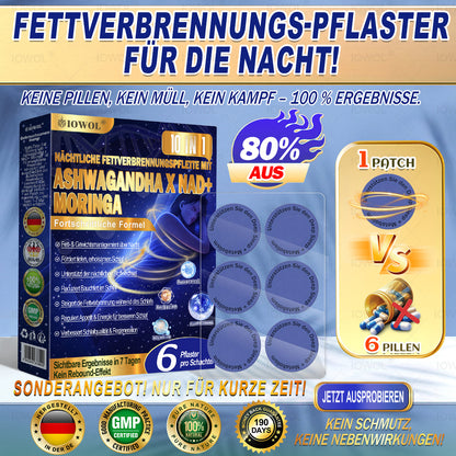 IOWOL® Nacht-Fettverbrennungs-Patches! Keine Pillen, kein Abfall, kein Aufwand & 100 % Ergebnisse.