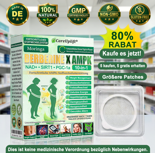 👩‍⚕️👩‍⚕️  CareUplift® MetaboX 10-IN-1 Berberin-AMPK-Pflaster